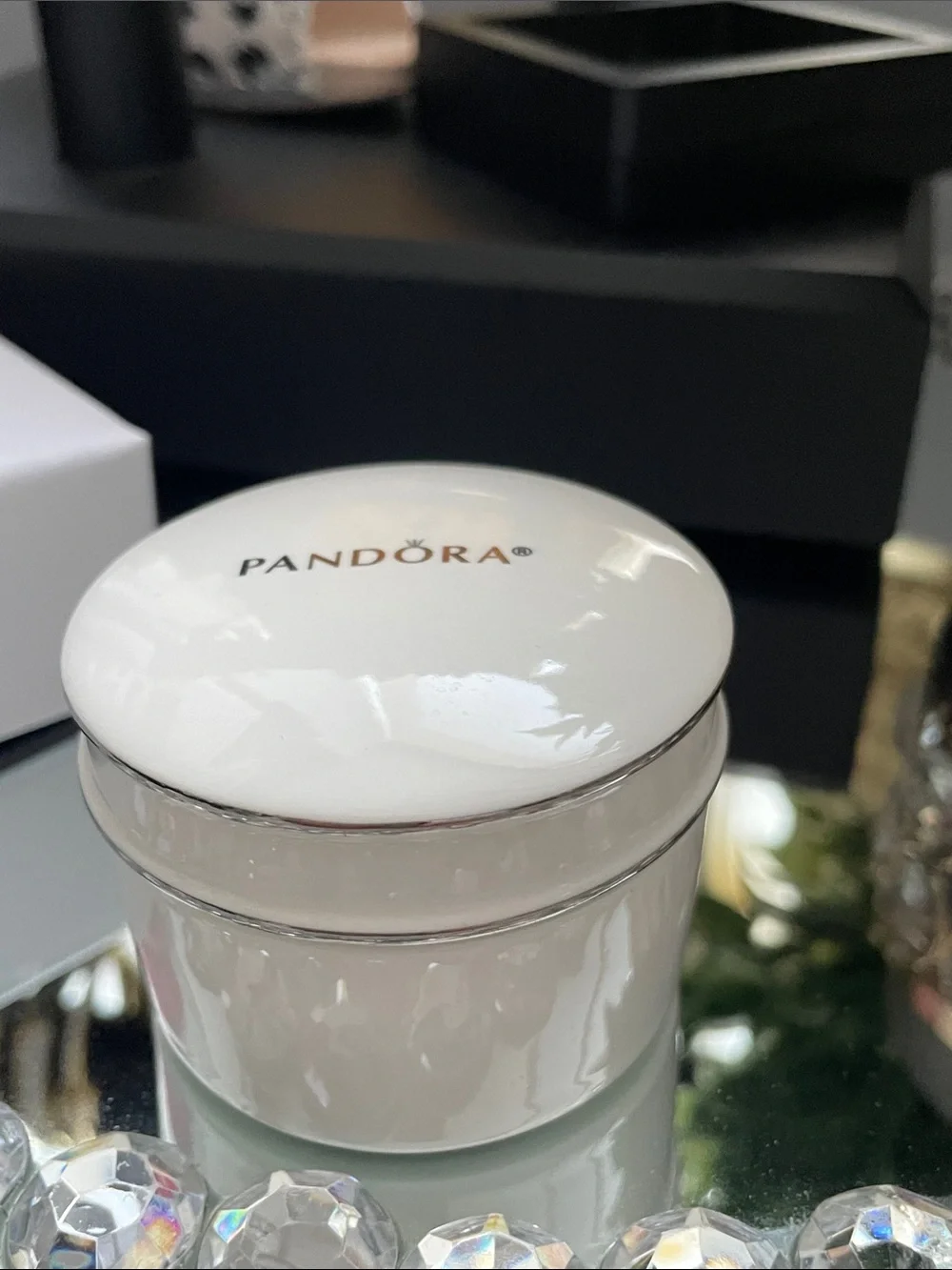 ✨Pandora Limited Edition White Ceramic Trinket Gift Box✨in Gift Box NEW